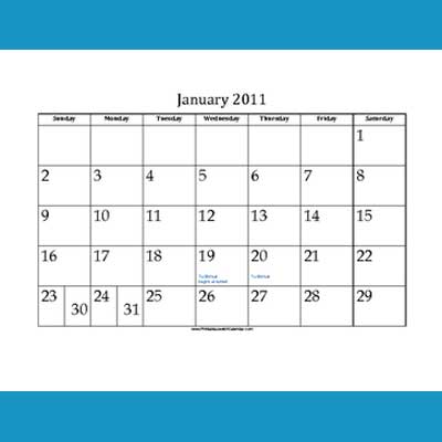 Free Printable 2011 Calendars on Free Printable Jewish Calendars For 2011