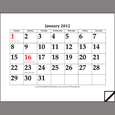 Free Calendar 2012 on Free Printable 2012 Calendars