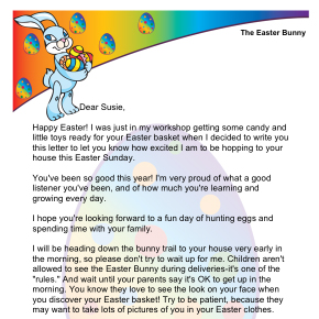 Easter Bunny Letter