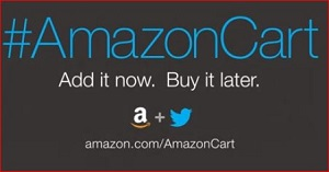 A new feature called #AmazonCart  combines  the exposure power of Twitter with retail power of Amazon