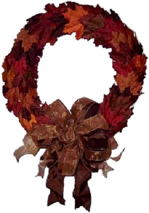 Create this fall-inspired wreath with silk leaves and a plain wreath form