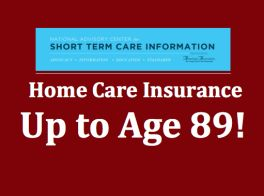 Home care insurance up to age 89 is available