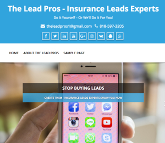 The Lead Pros are experts in leads for insurance agents and financial advisors