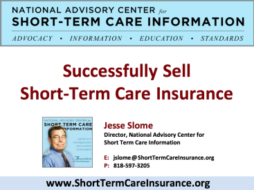 Short term care insurance sales training for insurance agents