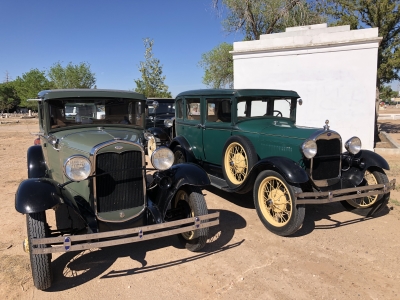 Model A Fords in Historic Fairview Cemetery, Albuquerque, NM