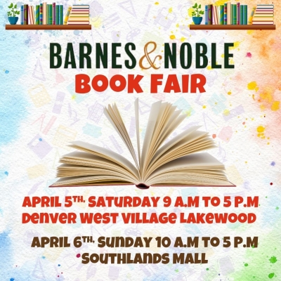 It’s a Book Fair with Colorado Authors at the  Barnes & Noble Bookstores this Saturday and Sunday