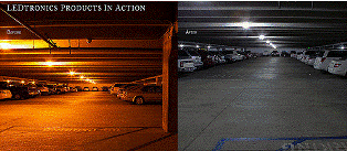Fantasy Springs Casino Garage Before and After LED lights from LEDtronics
