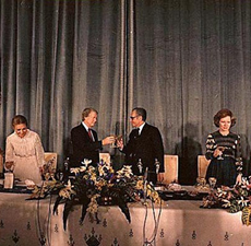 President Carter Sharing Toast with the Shah or Iran Before Stabbing Him in the Back