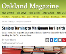 Article about Cannabis in Oakland Magazine by Amy Moon Featuring Dr. Beverly Potter, Author of Cannabis for Seniors