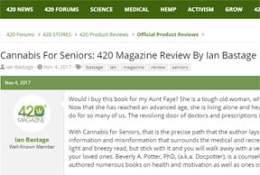 Review of Cannabis for Seniors by Beverly A. Potter in 420 Mag by Ian Bastage