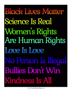 Progressive Protest Signs