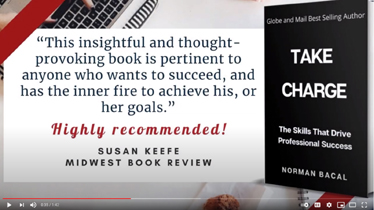 Norm Bacal’s ‘Take Charge’ Sets Bar High for Young Pros & Students, Check Out New Book Trailer