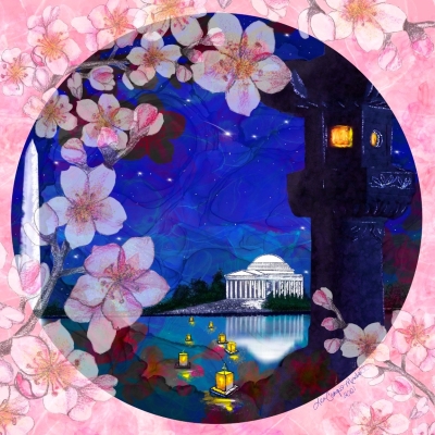 Lantern Blossoms by Lea Craigie-Marshall