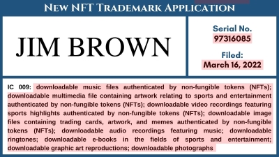 Jim Brown NFT Trademark Application