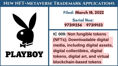 Playboy NFT Trademark Applications