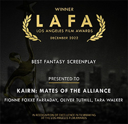 ‘KAIRN: Mates of the Alliance’ by Fionne Foxxe Farraday,  Wins BEST FANTASY Screenplay at Los Angeles Film Awards