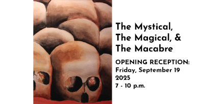 Meet artist Anne Nordhaus-Bike, see her “eerie, spooky” skulls watercolor at Mystical, Magical, Macabre show. Opens Fri., 9/19.