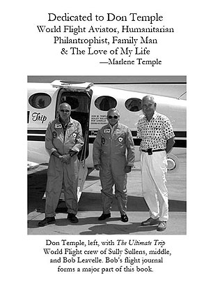 Book Dedication Page from Marlene Temple, who contineus Don Temple
