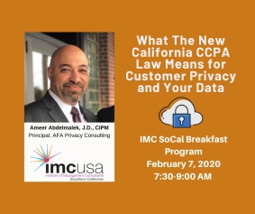 Data Privacy Program Feb. 7 IMC SoCal