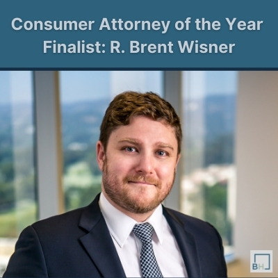 R. Brent Wisner is a Finalist for Consumer Attorney of the Year