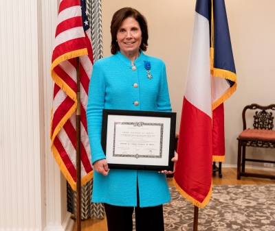 Dr. Carla Knorowski, recipient of the rank of Officer in France