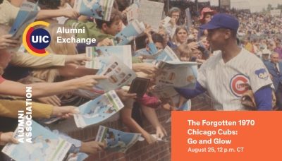 William S. Bike spoke on the 1970 Chicago Cubs for the UIC Alumni Exchange.