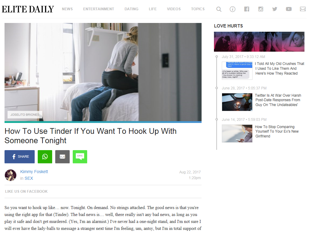 How To Use Tinder If You Want To Hook Up With Someone Tonight