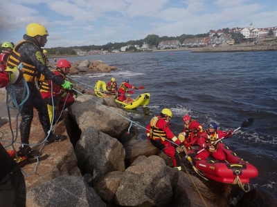 Water Rescue Academy open water training rafts by Lifesaving Resources