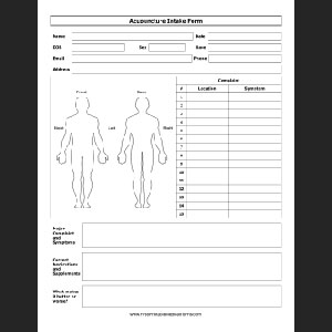 Acupuncture Intake Form