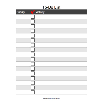 Printable To Do Lists