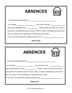 Parent-Teacher Communication Forms