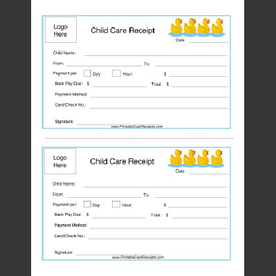 free printable daycare receipts radame brianstern co child care receipt template word