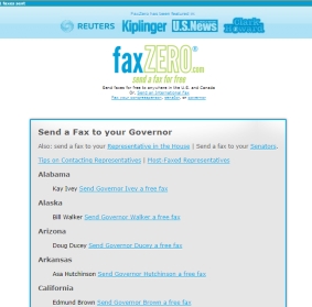 Free Faxes from FaxZero