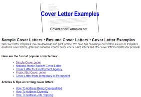 Cover Letter Samples