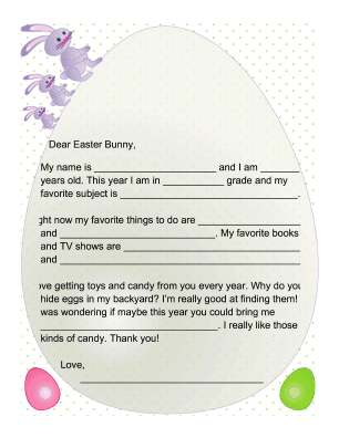 Letters to the Easter Bunny