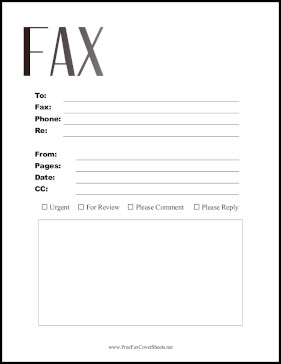 free fax cover sheets