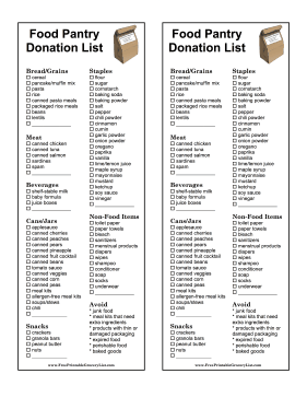 Donation Lists