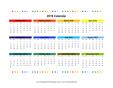 2018 Calendar Templates