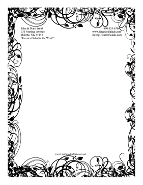 Black and White Stationery Designs