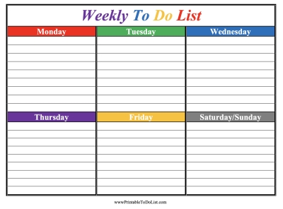 Free Printable To-Do Lists