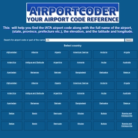 Airports and IATA Codes