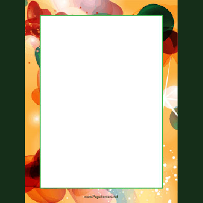 Orange Abstract Page Border