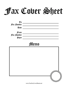 Fax Cover Sheet Designs