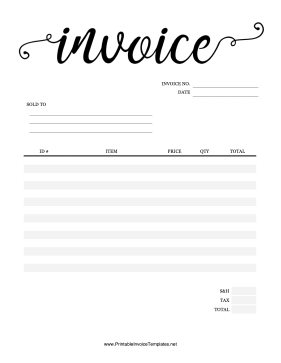 printable invoice templates