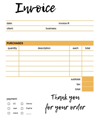 Printable Invoice Templates