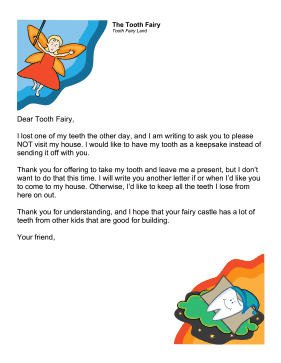 Letters to the Tooth Fairy