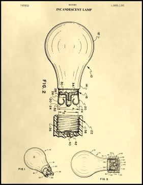 Patent Designs on Parchment Paper Background