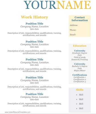resume template