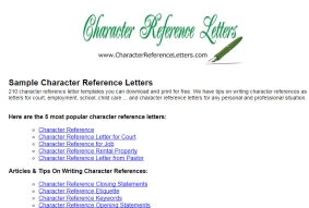 sample character reference letters example character reference letter