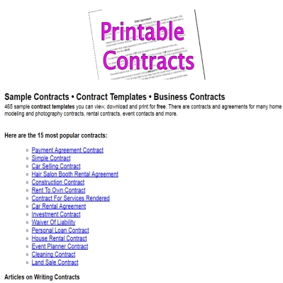 Example Contract Wording
